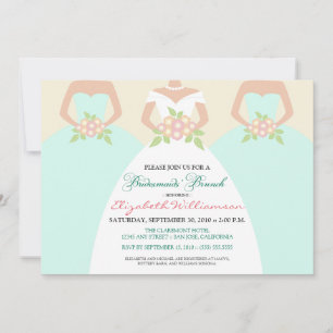 Bride & Bridesmaids Bridal Brunch Invite (mint)
