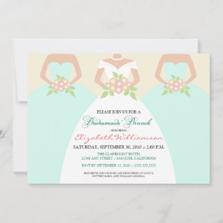 Bride & Bridesmaids Bridal Brunch Invite (mint)