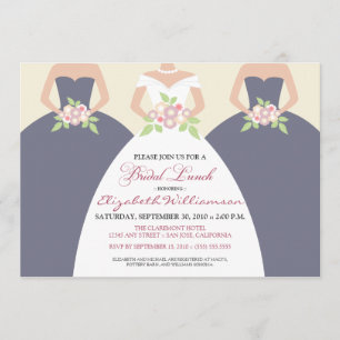 Bride & Bridesmaids Bridal Brunch Invite (plum)