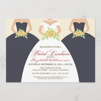 Bride & Bridesmaids Bridal Luncheon Invite (grey)