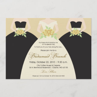 Bride & Bridesmaids Bridal Shower Invite (gold)