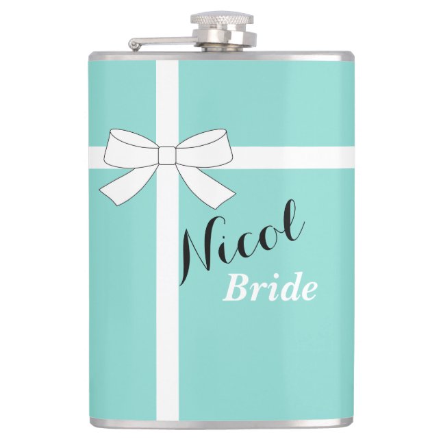 BRIDE & Bridesmaids Bride To Be Bridal Party Hip Flask (Front)