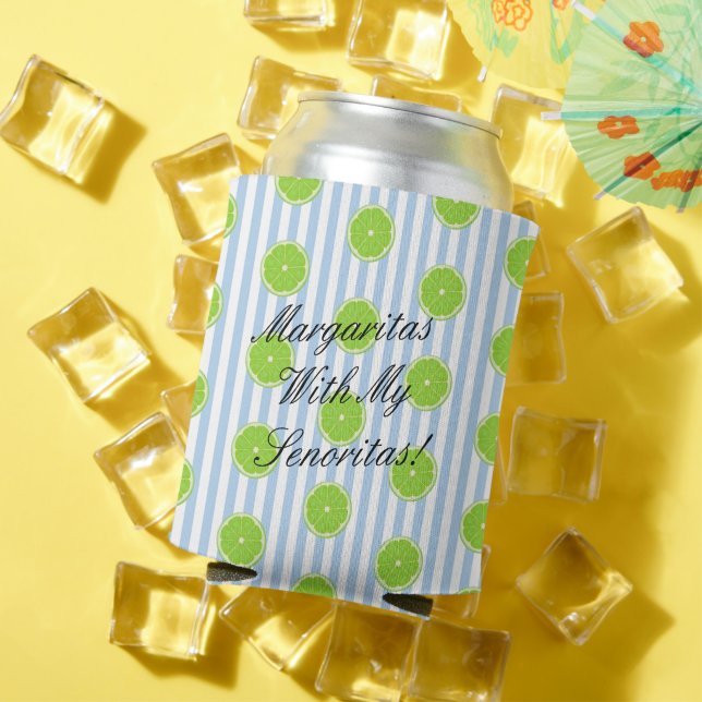 BRIDE & Bridesmaids Margaritas Fiesta Shower Party Can Cooler (In Situ Summer)