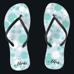 BRIDE & Bridesmaids Polka Dots Shower Bridal Party Jandals<br><div class="desc">Put a smile on this birthday girl's or bride-to-be's face when she receives these fun flip flops, be sure to give her the matching bag, she will love this fabulous gift! Perfect for party favours. Ideal gift for your bridal party. Personalise it to make it your own or just keep...</div>