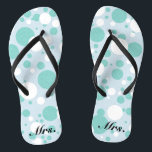 BRIDE & Bridesmaids Polka Dots Shower Bridal Party Jandals<br><div class="desc">Put a smile on this birthday girl's or bride-to-be's face when she receives these fun flip flops, be sure to give her the matching bag, she will love this fabulous gift! Perfect for party favours. Ideal gift for your bridal party. Personalise it to make it your own or just keep...</div>