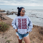 Bride Burgundy Customised Matching Bridal Party Sweatshirt<br><div class="desc">Do you need a matching set of bachelorette party shirts? Look no further than this personalised burgundy crewneck sweatshirt! It features a retro bridal party design on the front, and is perfect for any girl planning her own bachelorette party. Whether you're throwing a beach bash or going with a more...</div>
