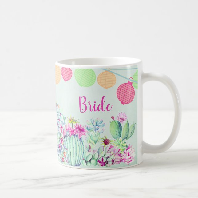 Bride Cactus Succulent Fiesta Coffee Mug (Right)