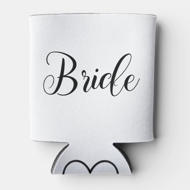 Bride Can Cooler with Customisable Initial (Front)