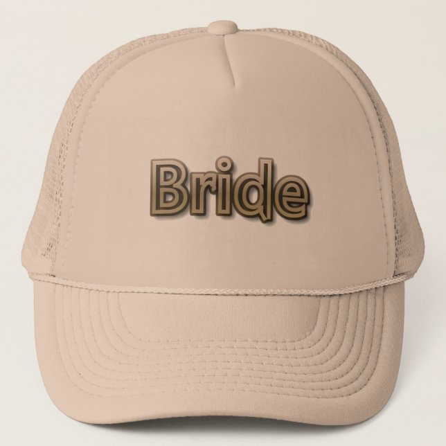 Bride Cap-White/ Metal Trucker Hat (Front)