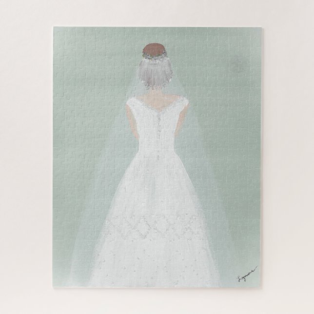 Bride card jigsaw puzzle (Vertical)