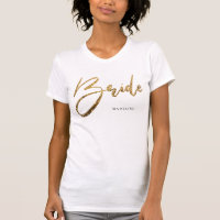 Bride Chic Gold Glitter Personalised