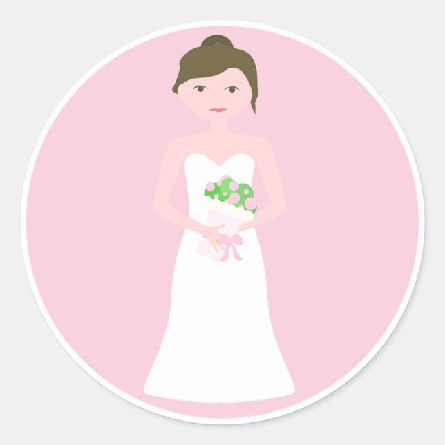 Bride Classic Round Sticker (Front)