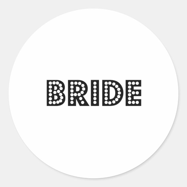 Bride Classic Round Sticker (Front)