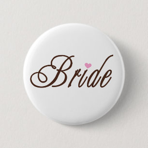 Bride Classy Browns 6 Cm Round Badge