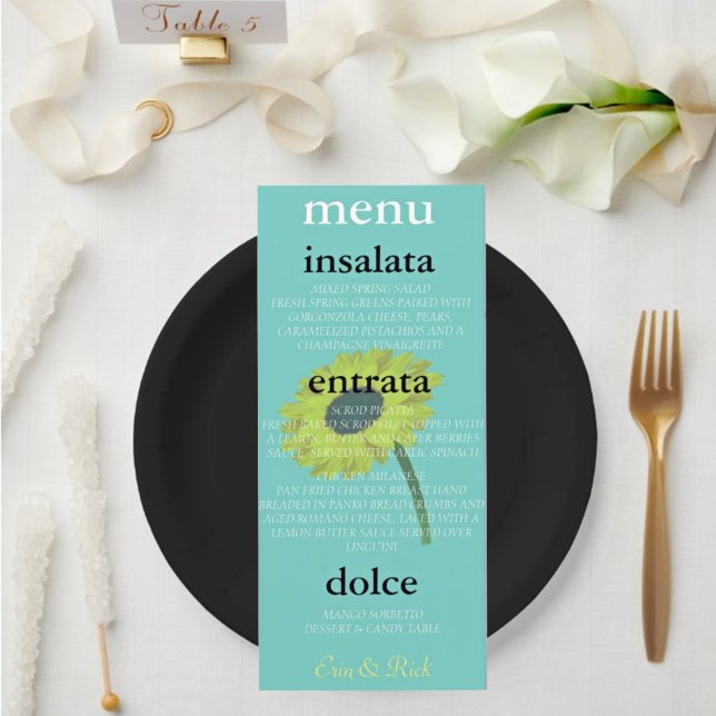 BRIDE & CO Autumn Bride Sunflower Shower Party Menu (Creator Uploaded)