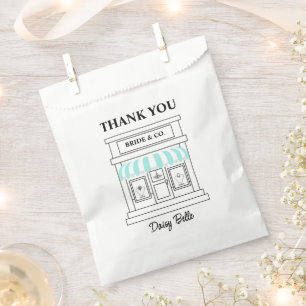 Bride & Co. Bridal Shower Turquoise Favour Bags