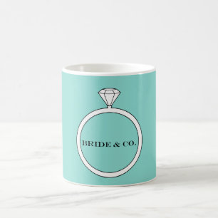 BRIDE & CO Engagement Diamond Ring Party Favour Coffee Mug