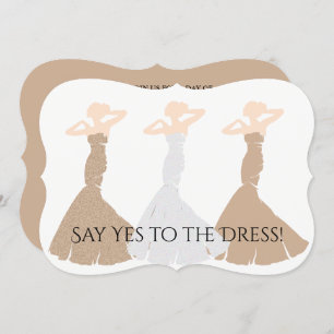 BRIDE & CO Gold Be My Bridesmaid Shower Party Invitation