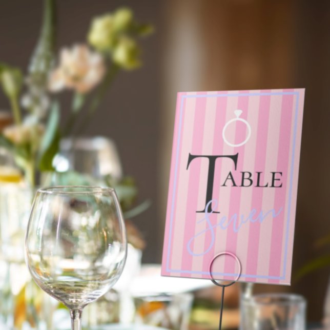 BRIDE & CO Love Pink Bridal Party Centerpiece Table Number (Creator Uploaded)