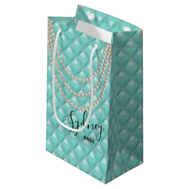 BRIDE & CO Paris Theme Bridal Shower Party Favour Small Gift Bag (Front Angled)