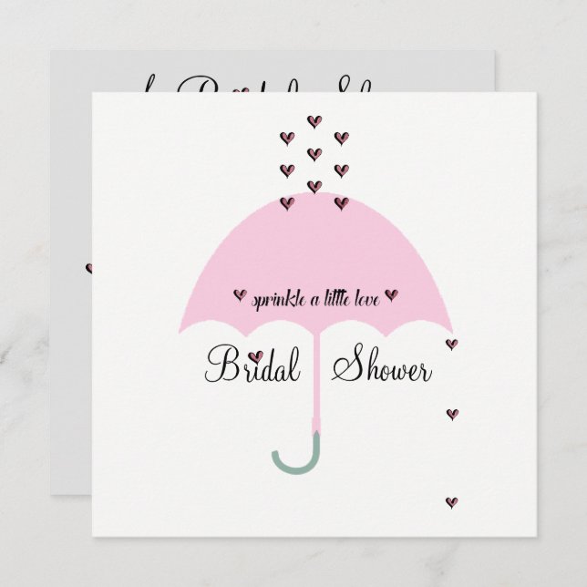 BRIDE & CO Pink Sprinkle Love Bridal Shower Party Invitation (Front/Back)