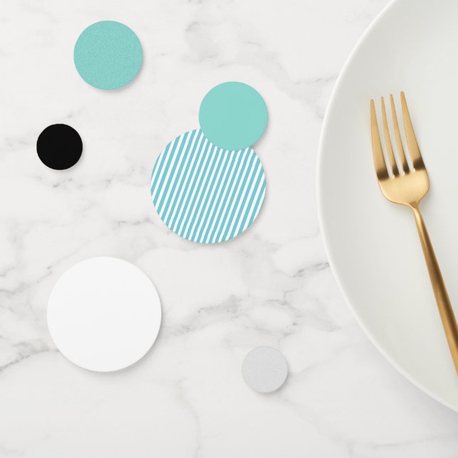 BRIDE & CO Teal Blue Shower Party Table Confetti (Group)