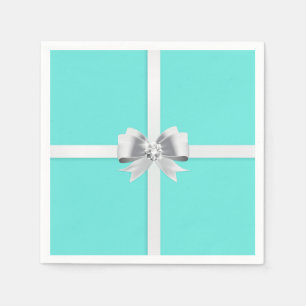 Bride & Co. Turquoise/Teal Bridal Party Plates Napkin