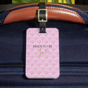 Bride Couture & Glam Pink Shower Bridal Party Luggage Tag