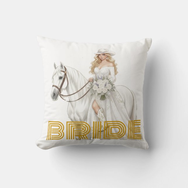 bride cowgirl cushion (Front)