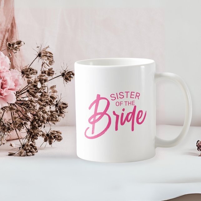 Bride Custom Text Coffee Mug (Click "Personalize this Template" to easily change or remove text.)