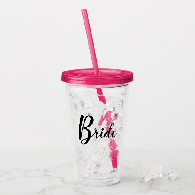 Bride customizable acrylic tumbler (Front Ice)