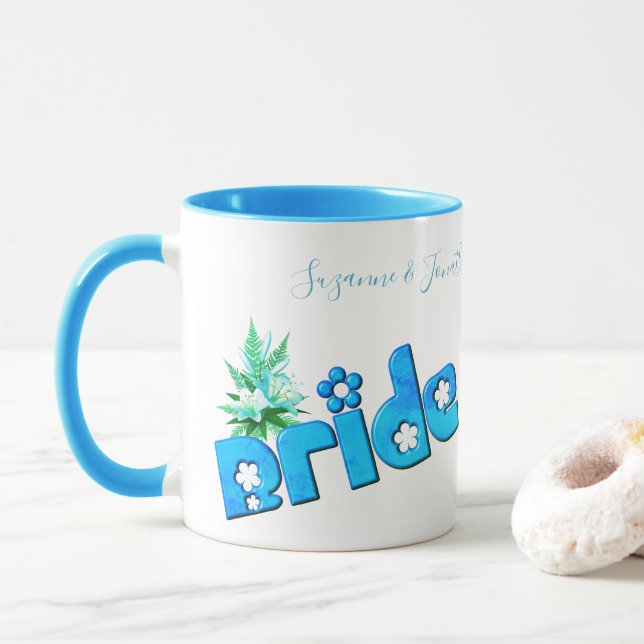 Bride Cute Personalised Wedding Mug (With Donut)