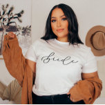 Bride Cute Script Bachelorette/Bridal Party Shirt<br><div class="desc">We are always adding new designs daily!</div>
