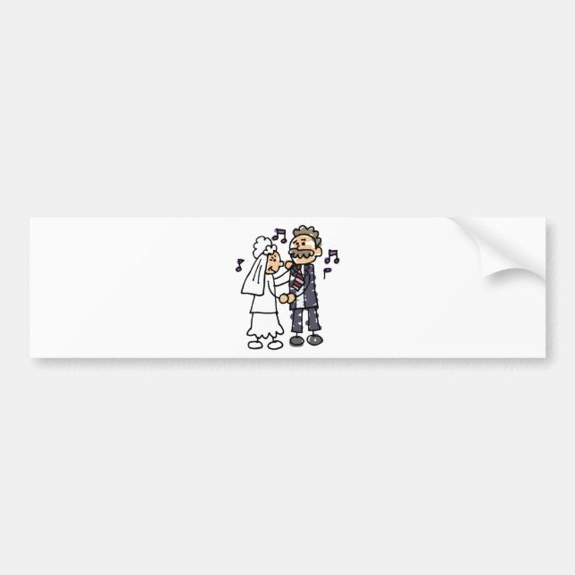 Bride Dances With Father Daughter Wedding Dance Bumper Sticker (Front)