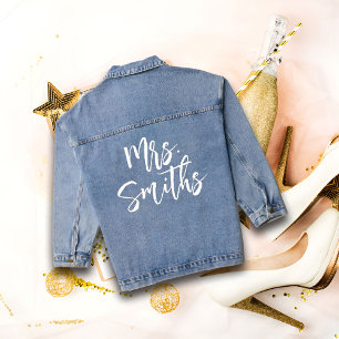 Bride Denim Jacket, Customized Personalized Mrs Jacket