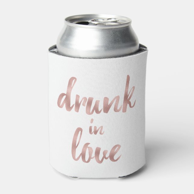 Bride drunk in love bachelorette party can cooler (Can Front)
