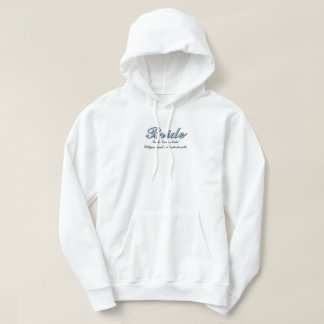 Bride Dusty Blue Bachelorette Wedding Party  Hoodie