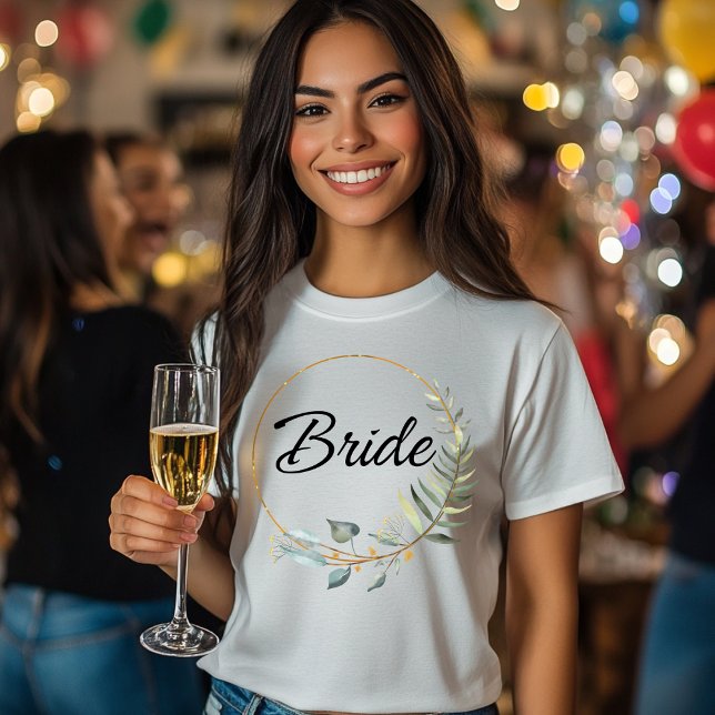 Bride - Elegant Floral Design T-Shirt (Creator Uploaded)