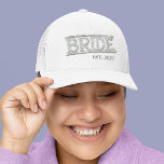 Bride Embroidered Faux Pearl Patch Trucker Hat<br><div class="desc">This design may be personalised in the area provided by changing the photo and/or text. Or it can be customised by clicking Personalise this Template and then choosing the click to customise further option and delete or change the colour of the background, add text, change the text colour or style,...</div>