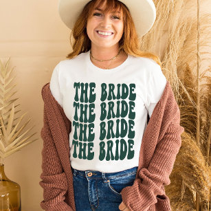 Bride Emerald Customised Matching Bridal Party T-Shirt