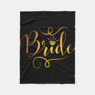 Bride Engagement Bachelorette Honeymoon Bridal And Fleece Blanket