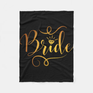Bride Engagement Bachelorette Honeymoon Bridal And Fleece Blanket
