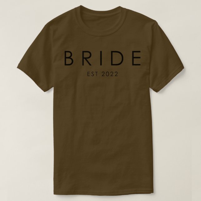 Bride EST 2022 Newly Married Wedding Engagement  T-Shirt (Design Front)