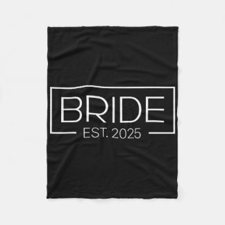 Bride Est. 2025 Future Mrs. Wife Bachelorette Part Fleece Blanket
