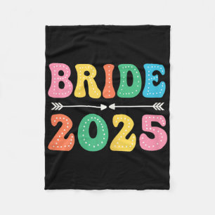Bride Est 2025 Married Wedding Bridal Party Bachel Fleece Blanket