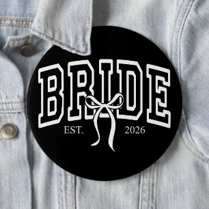 Bride Est 2026 6 Cm Round Badge
