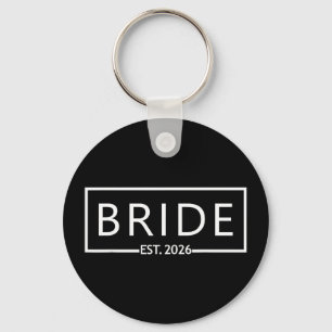 Bride est 2026 bridal shower wedding bachelorette key ring