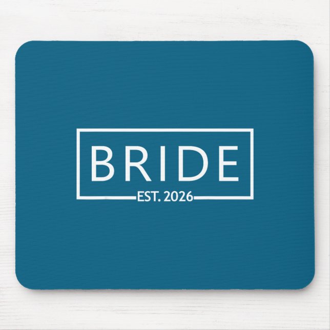 Bride est 2026 bridal shower wedding bachelorette mouse pad (Front)