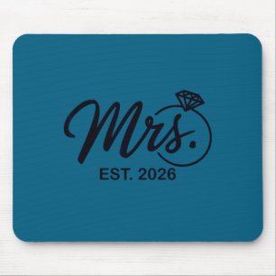 Bride Est 2026 Fiance Mrs Graphic Art Mouse Pad