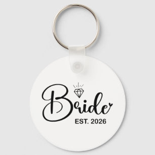 Bride Est. 2026 Fiancée Mrs. Wife Bachelorette Par Key Ring